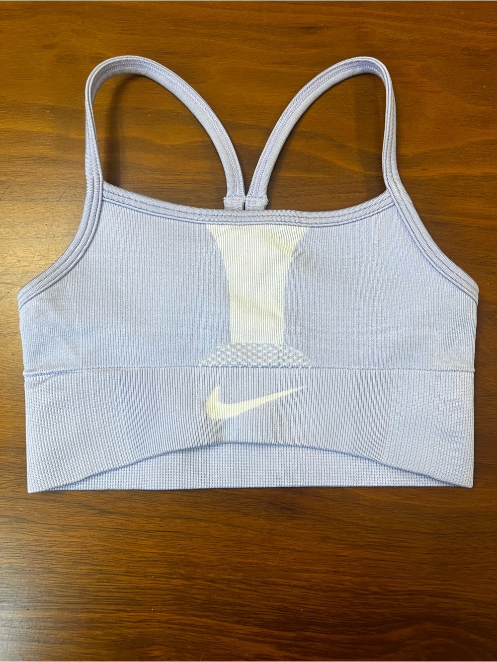 Nike Girls Dri-FIT Indy Seamless Sports Bra Light Purple Lavender Size XS (6-7)